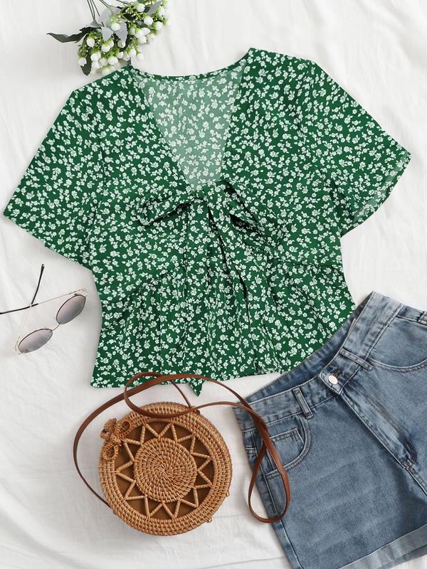 Althea Casual Summer V-Neck Flowy Top