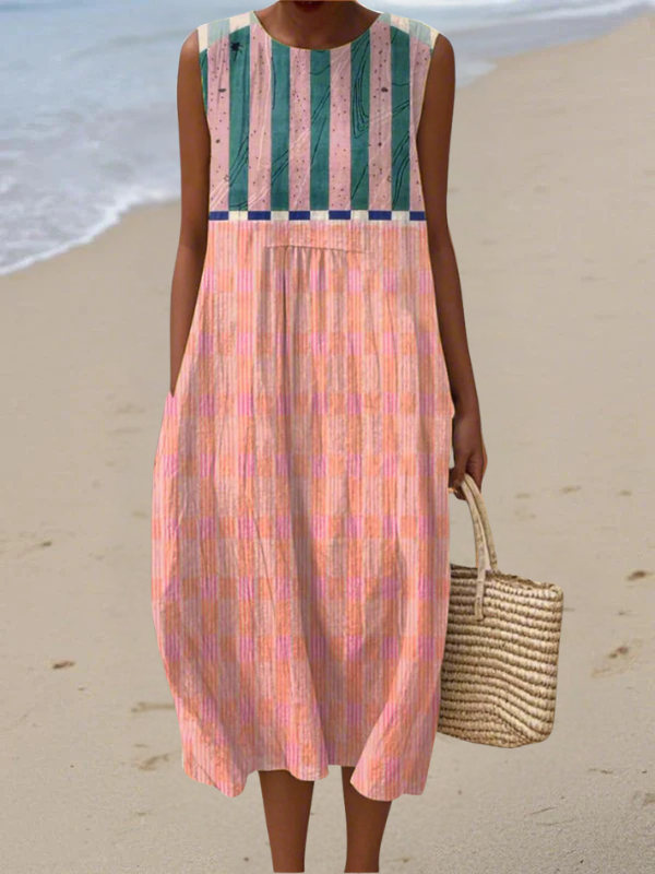 Brianna - Pastel Geometric Dress
