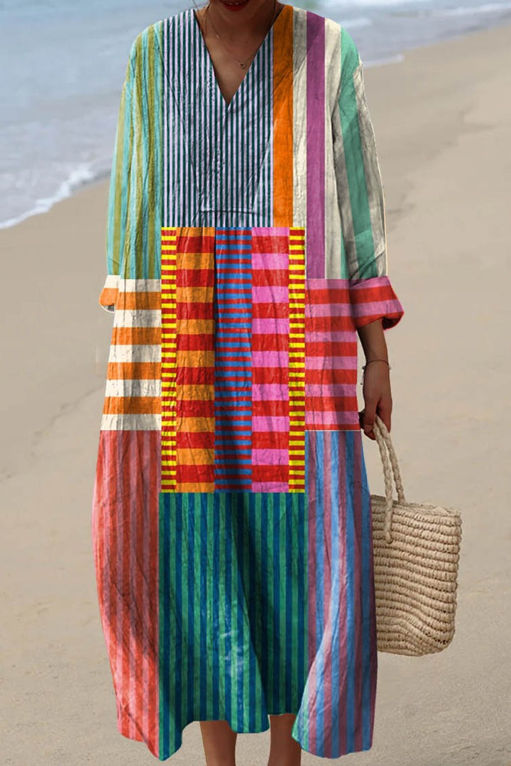 Avery - Multicoloured Patchwork Dress