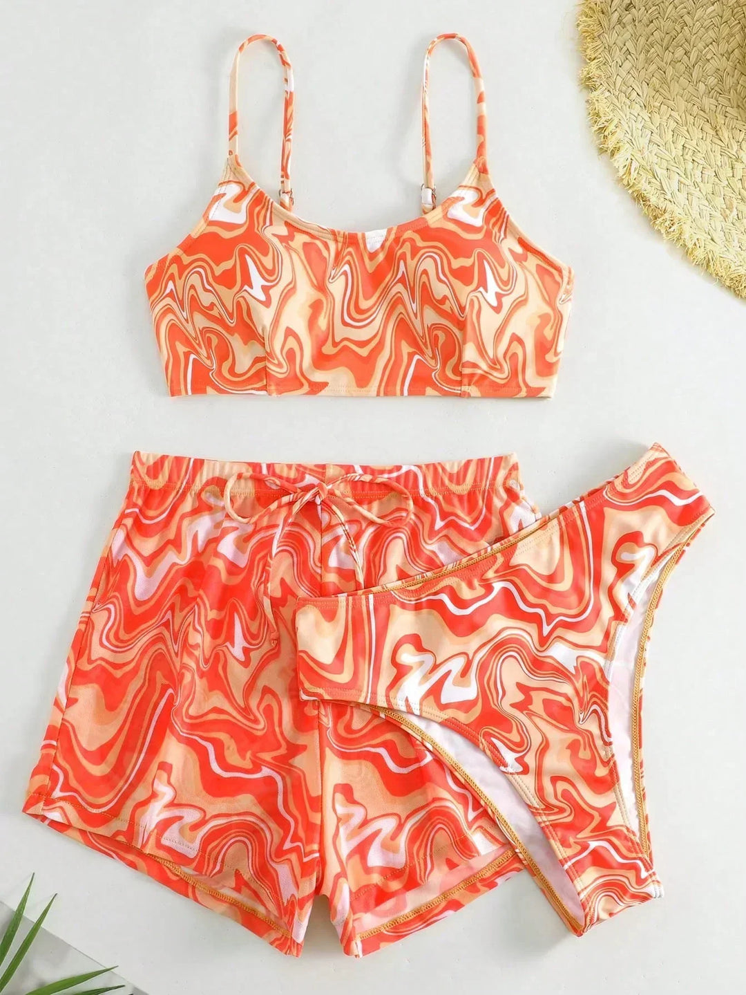 Marilyn - Printed 3-Piece Swim Set