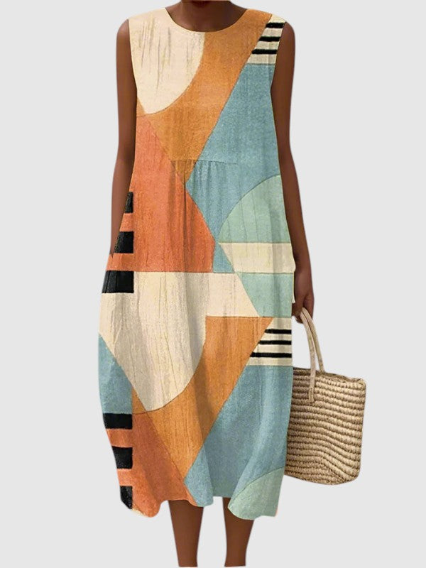 Lila - Abstract Geometric Dress