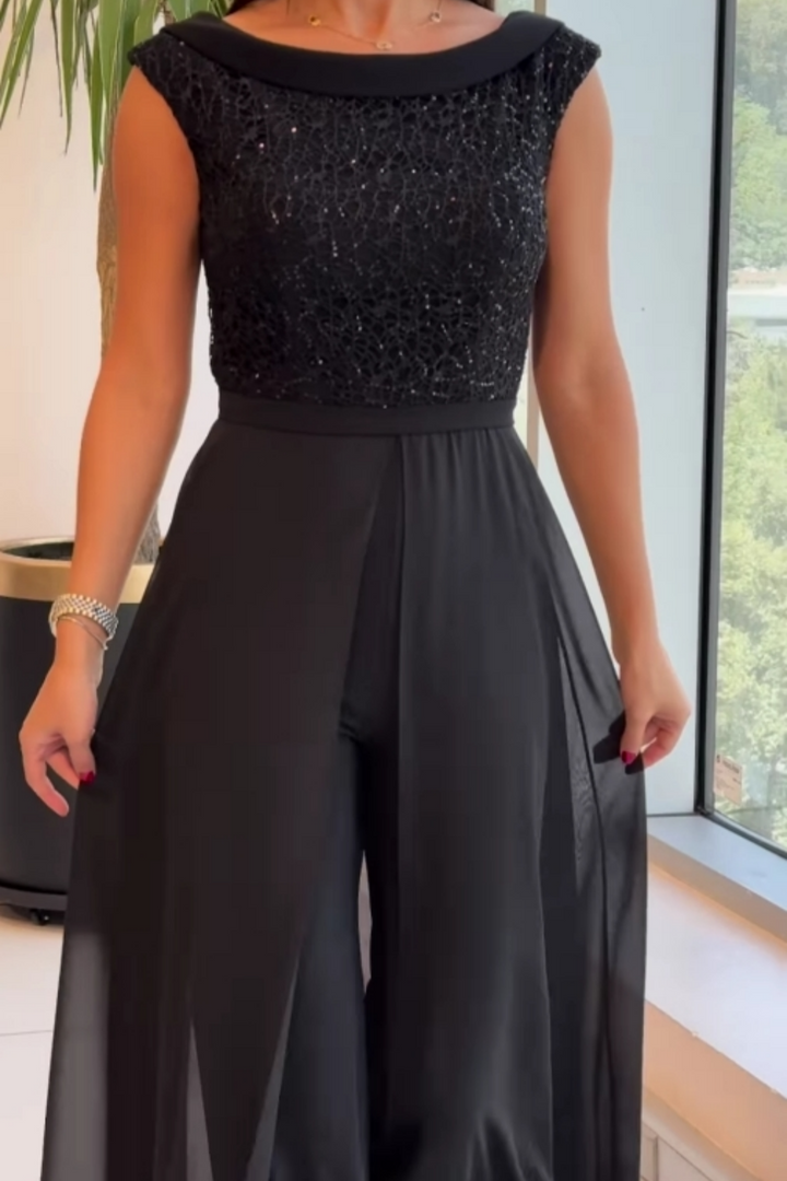 Fontella Textured Tulle Jumpsuit