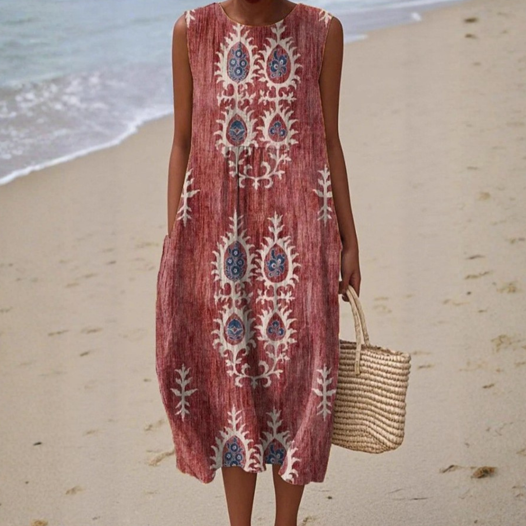 Abigail - Ornamental Pattern Fluid Dress