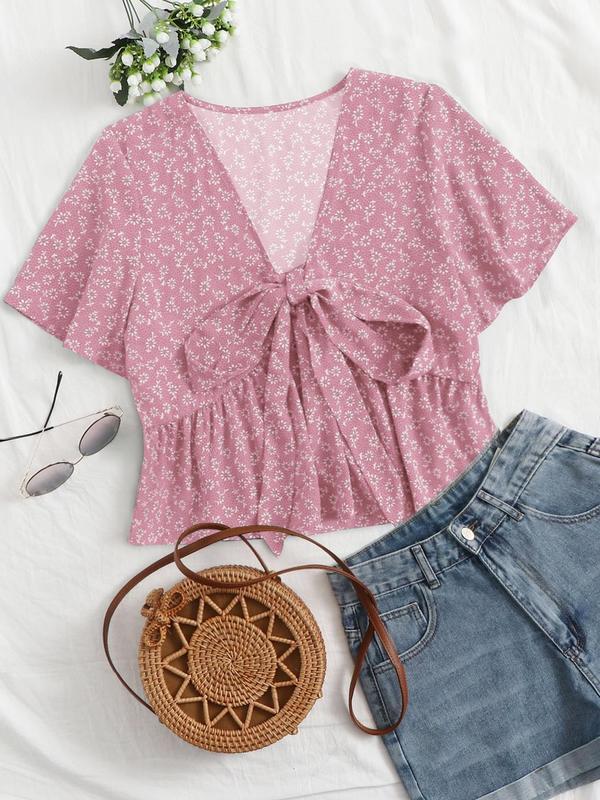 Althea Casual Summer V-Neck Flowy Top