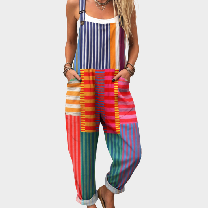 Roisin - Vibrant Striped Patchwork Design