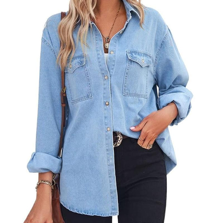 Charlotte Vintage Long Sleeve Jean Shirt Jeans