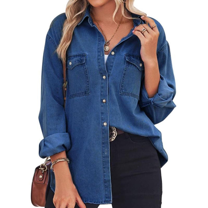 Charlotte Vintage Long Sleeve Jean Shirt Jeans