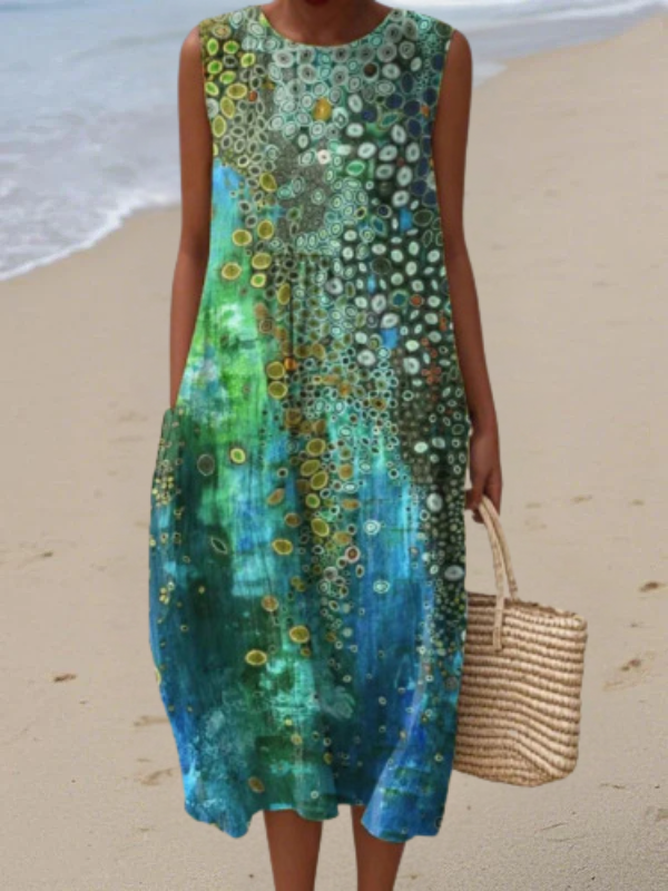 Scarlett - Fluid Oceanic Dress