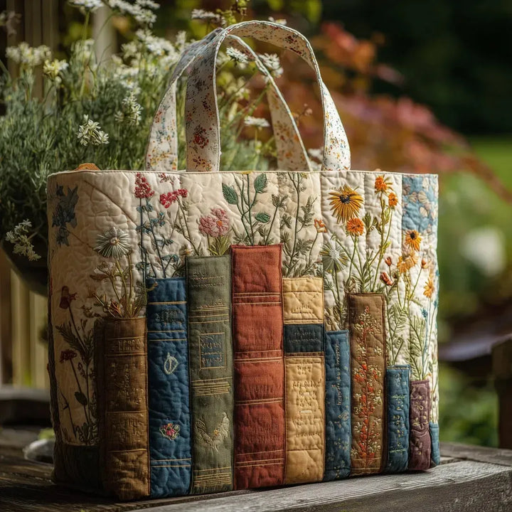 Books Flowers Handmade Bags