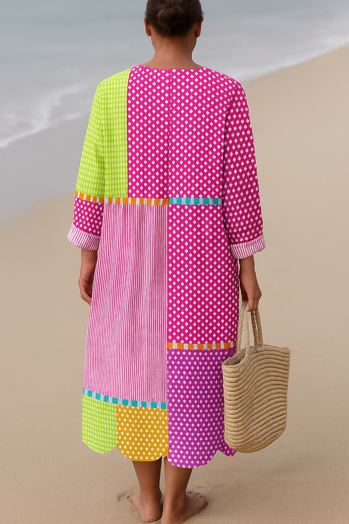 Gemma - Vibrant Patchwork Dress
