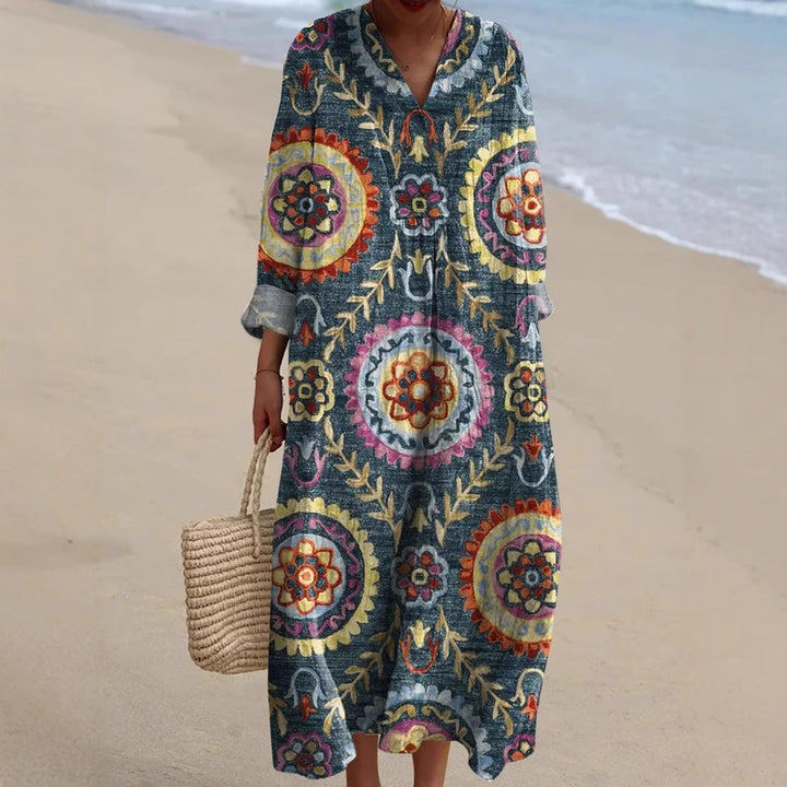 Piper - Boho Dress with Ethnic Print
