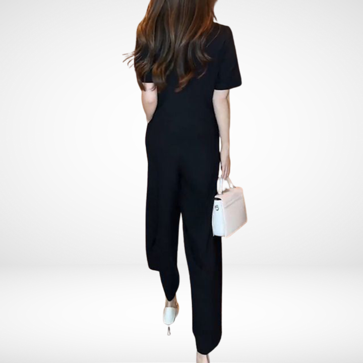 Elsie Elegant Short-Sleeve Two-Piece Set