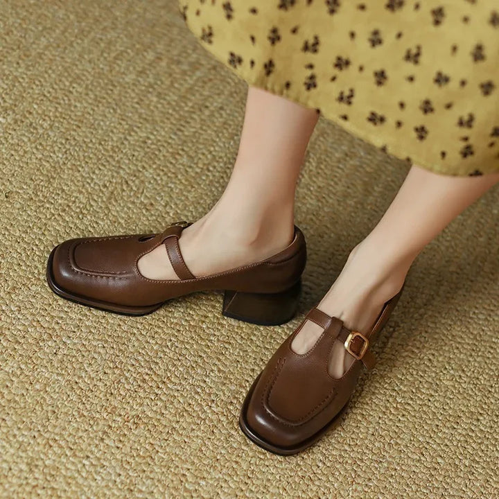 Ysolenne T-Strap Heeled Sandals