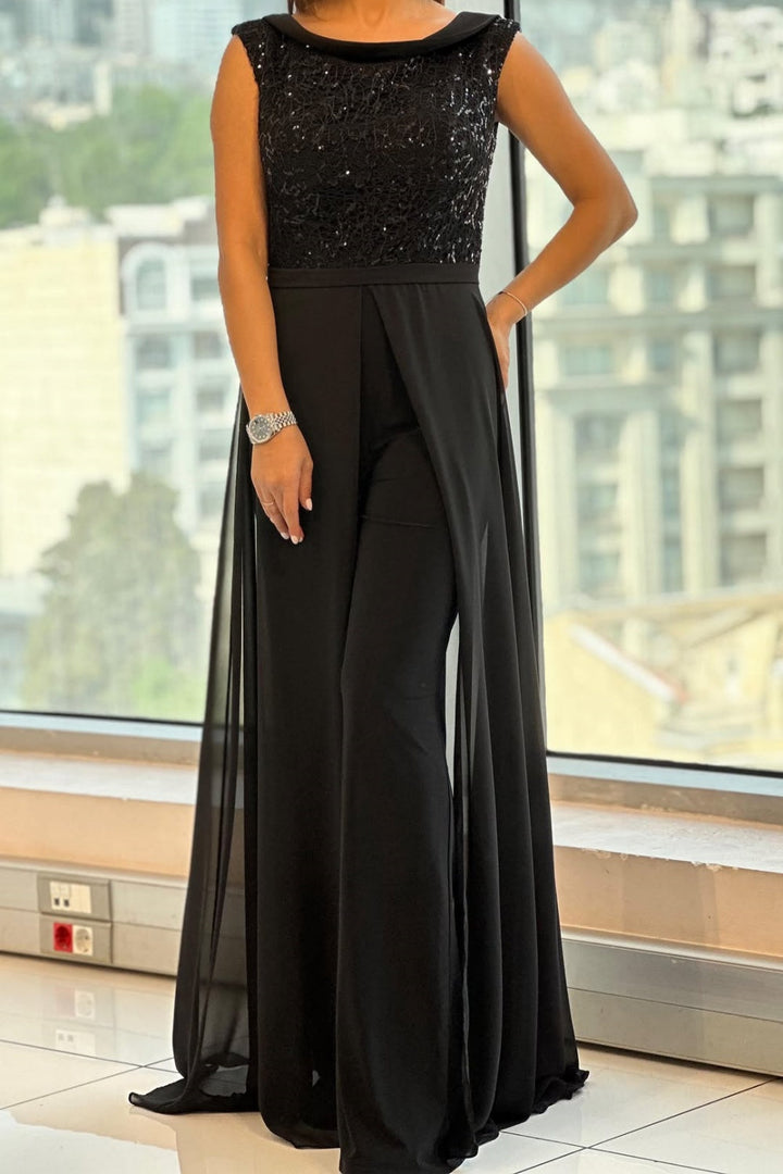 Fontella Textured Tulle Jumpsuit
