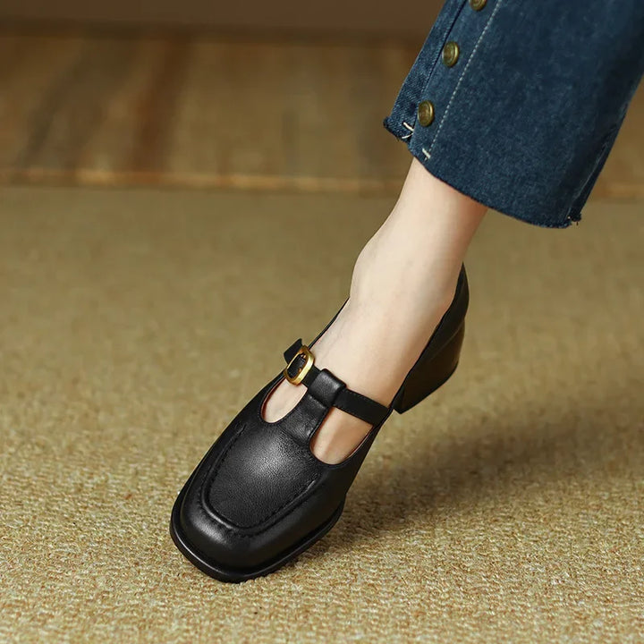 Ysolenne T-Strap Heeled Sandals