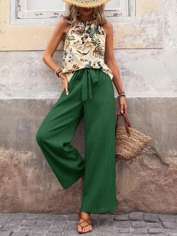 Antonette| Elegant Sleeveless Two-Piece Set