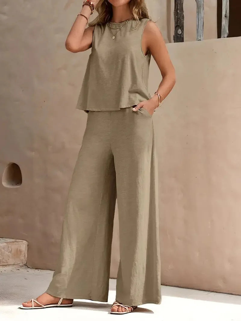 Danielle Sleeveless Two-Piece Set