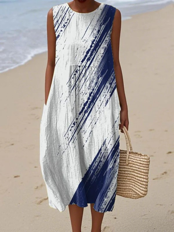 Melody - Navy Blue Summer Dress