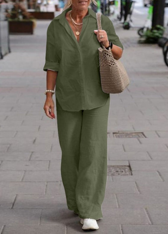 Denice Elegant Casual Two Piece Set