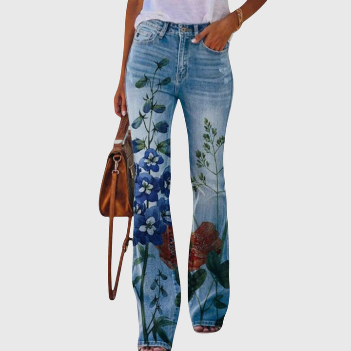 Women Pants with Flowers Pants
