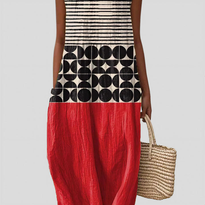Hélène - Sunset Geometric Dress