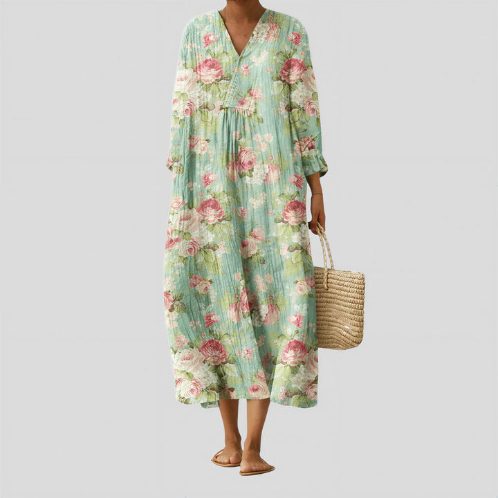 Rosalie - Retro Floral Midi Dress