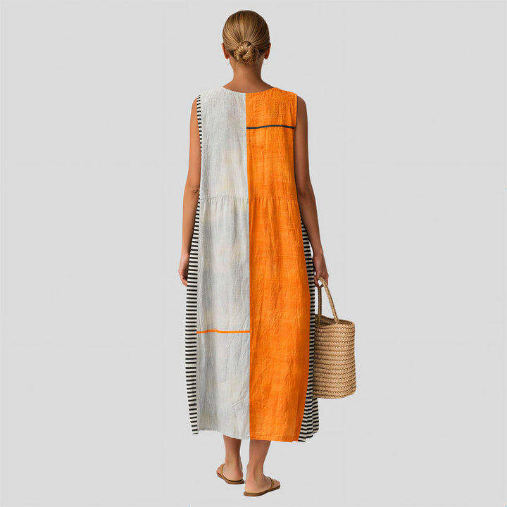 Simone - Geometric Striped Dress