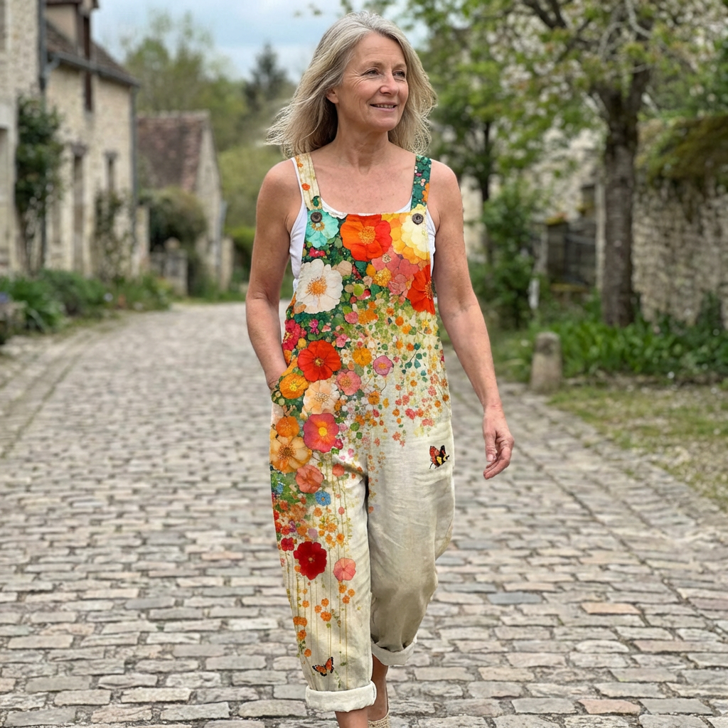 Amélie – Vibrant Floral Jumpsuit