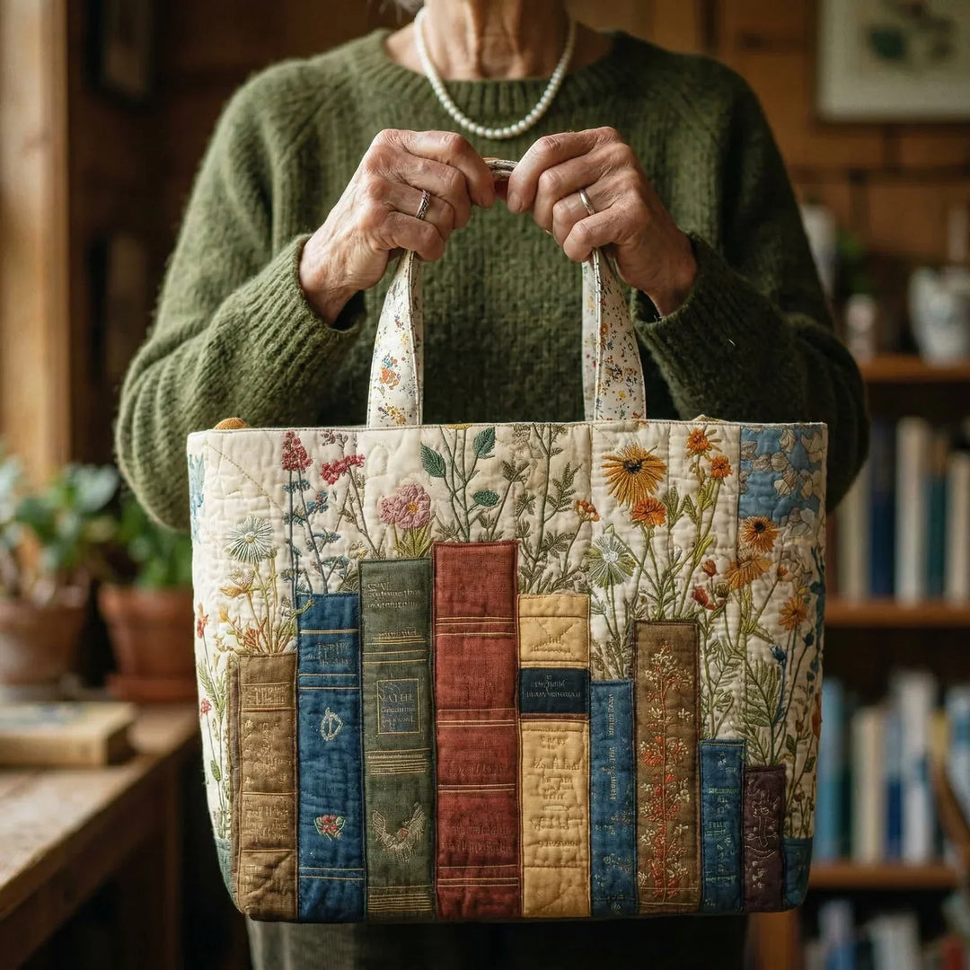 Books Flowers Handmade Bags