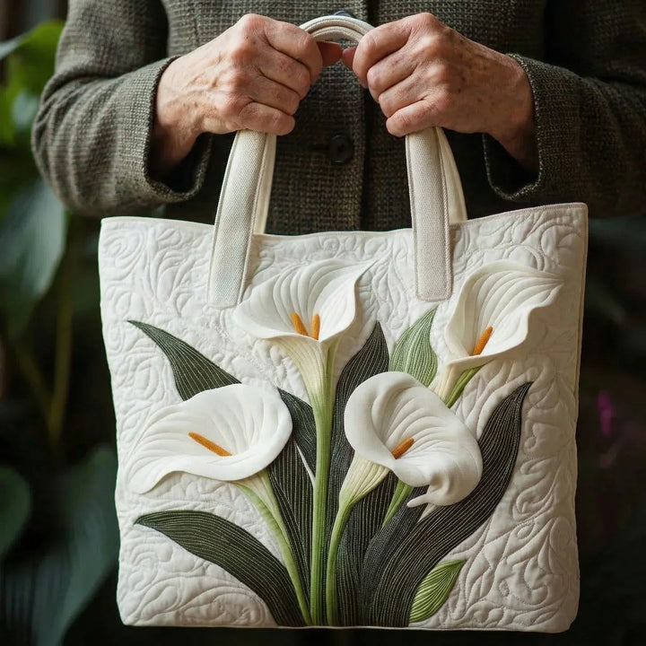 White Calla Lilies Handmade Bags