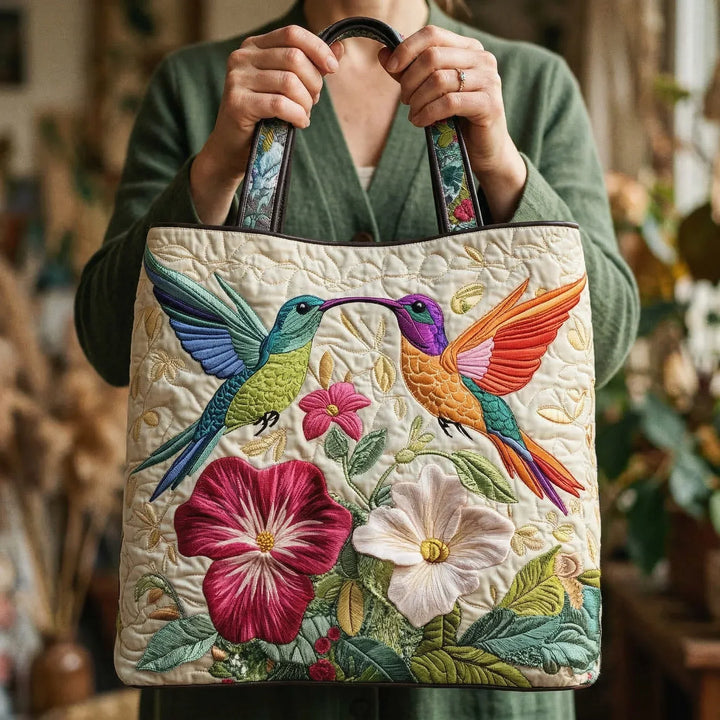 Hummingbird &amp; Flowers Handmade Bags