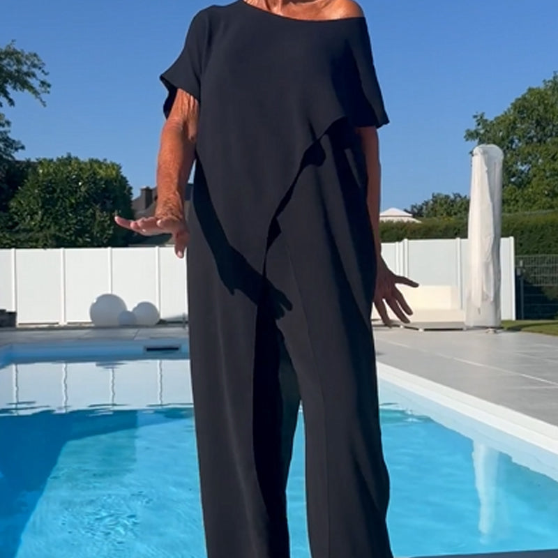 Gabbie Elegant Off-Shoulder Two-Piece Set