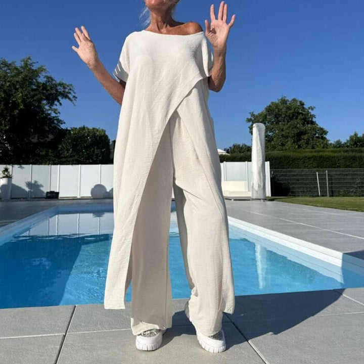 Gabbie Elegant Off-Shoulder Two-Piece Set